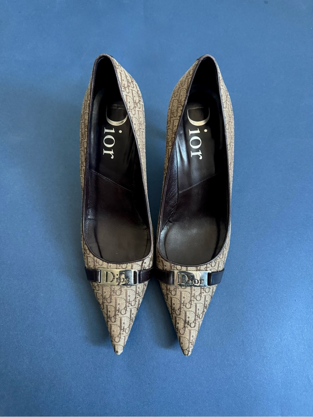 Dior monogram heels.